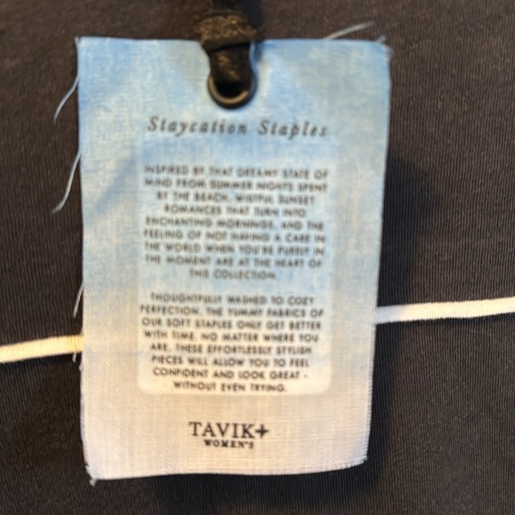 *SALE* Tavik Staycation Staples 3/4th Sleeve Tee with Striped Accents Small - Picture 3 of 5
